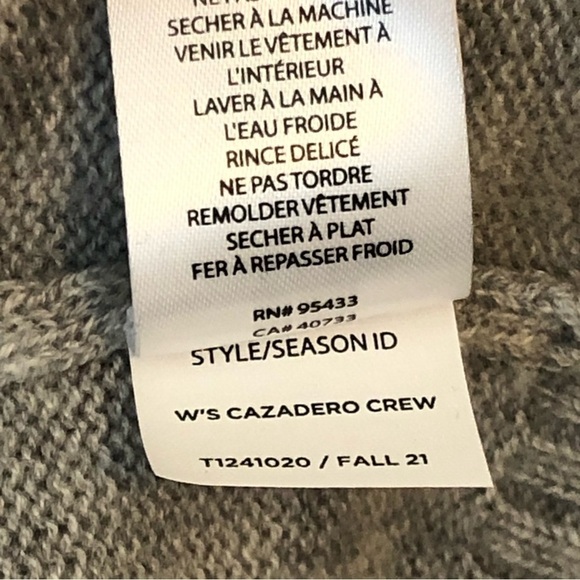 NWT Toad&Co Women’s Wool Blend Nordic Cazadero Crew Sweater in Light Ash size XL - Picture 7 of 9